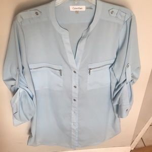 Light blue blouse